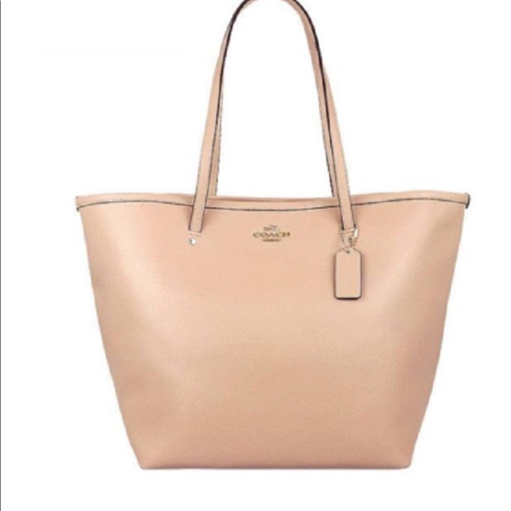 Coach Taxi Crossgrain Pebbled Leather Tote